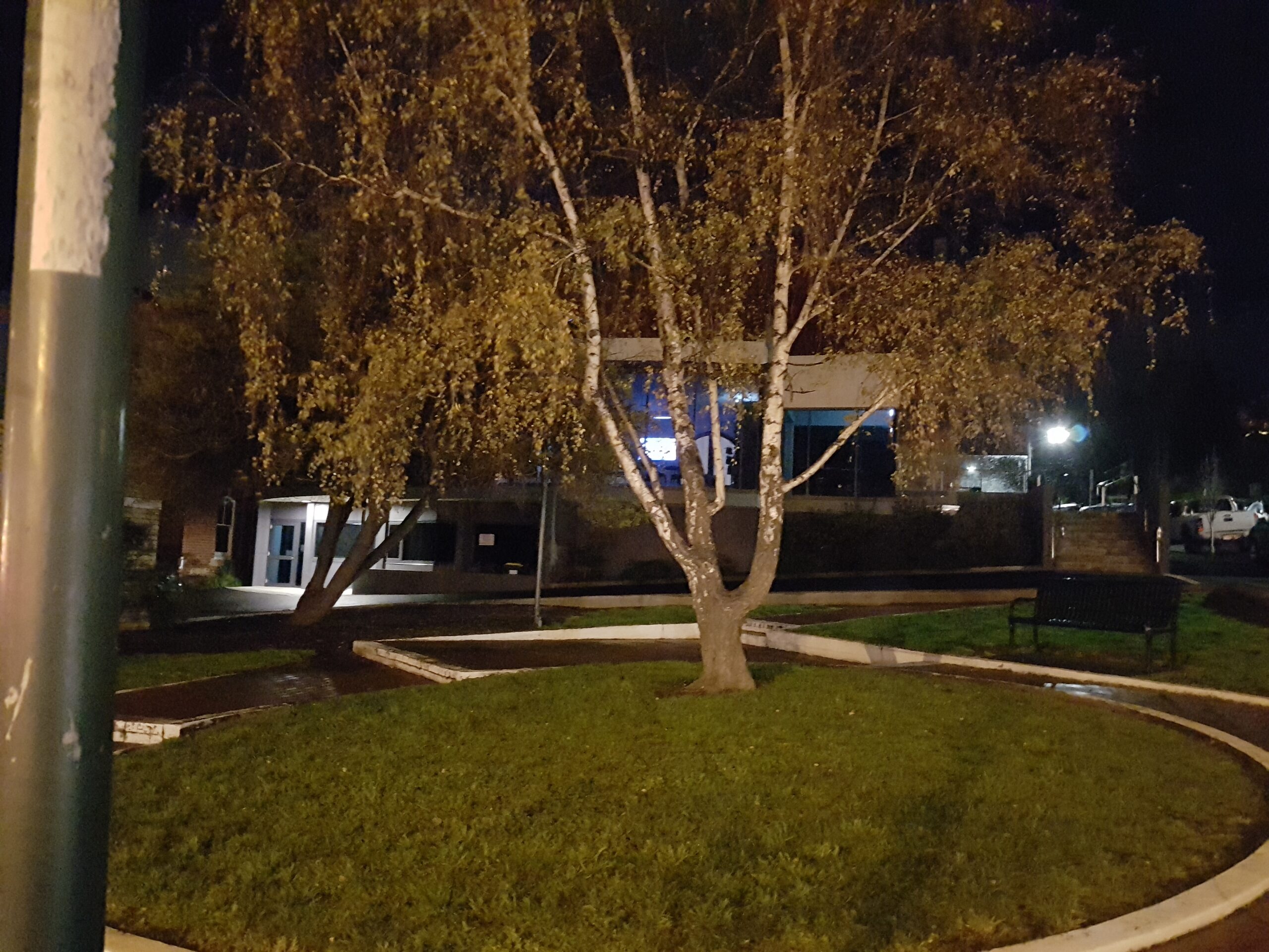 Hobart North Uniting Church Park at Night